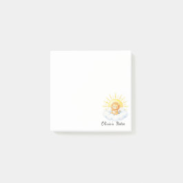Persoonlijke Grappige Leeuwenwelp Zon Wolk Plaknot Post-it® Notes