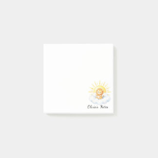 Persoonlijke Grappige Leeuwenwelp Zon Wolk Plaknot Post-it® Notes