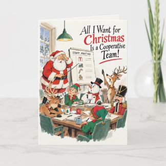 Persoonlijke Grappige Manager & Collega Kerstmis Feestdagen Kaart