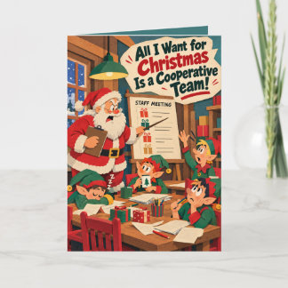 Persoonlijke Grappige Manager & Collega Kerstmis Feestdagen Kaart