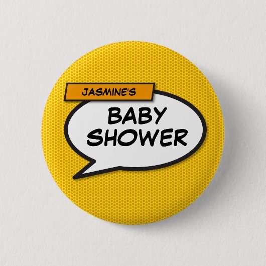 Persoonlijke Grappige Moderne Babyborrel Ronde Button 5,7 Cm (Voorkant)