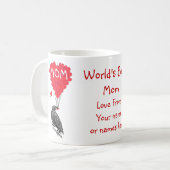 Persoonlijke grappige moederdag koffiemok (Voorkant links)