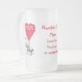 Persoonlijke grappige moederdag matglas bierpul (Voorkant links)