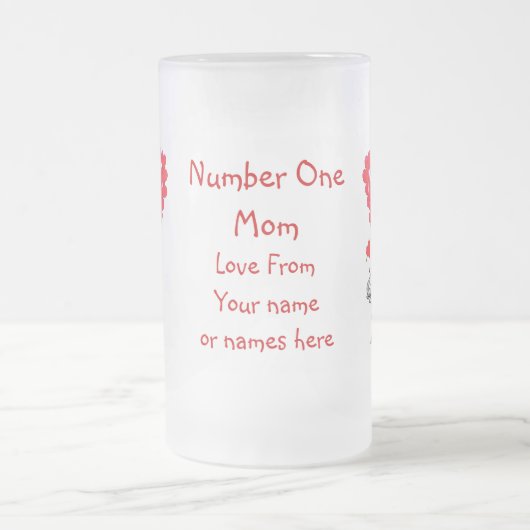 Persoonlijke grappige moederdag matglas bierpul (Center)