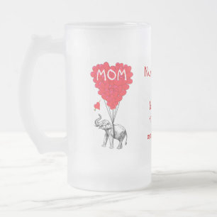 Persoonlijke grappige moederdag matglas bierpul