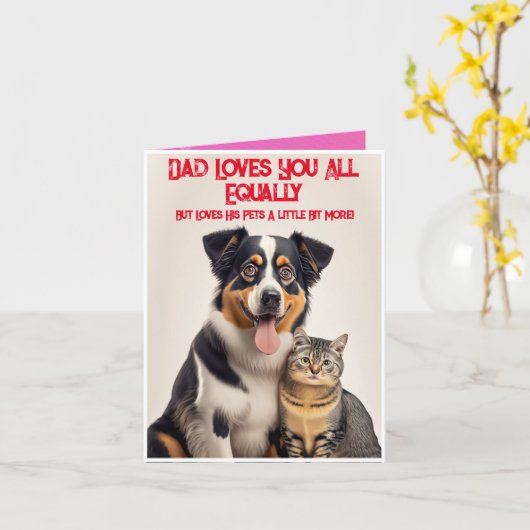 Persoonlijke Grappige Moppige Foto van Huisdier Va Kaart (Gele Bloem)