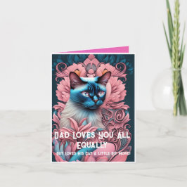 Persoonlijke Grappige Moppige Kat Foto Vaderdag Kaart