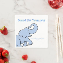 Persoonlijke Grappige Olifant Baby Shower Papier