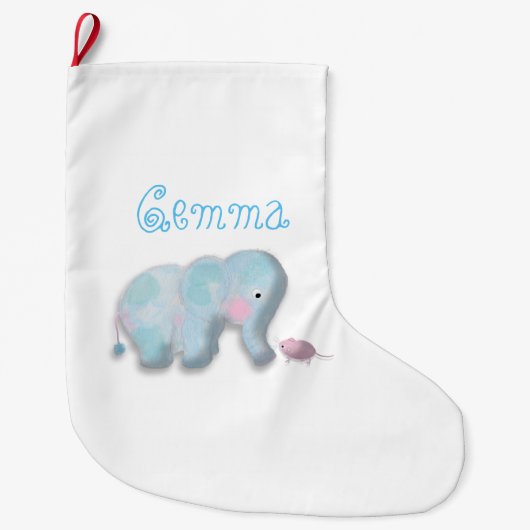 Persoonlijke grappige olifant Kerstsok (Voorkant)