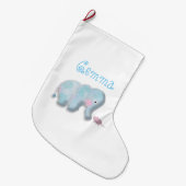 Persoonlijke grappige olifant Kerstsok (Voorkant (Hangend))