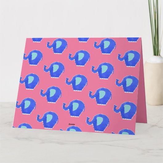 Persoonlijke grappige olifant Vaderdag kaart (Achterkant)