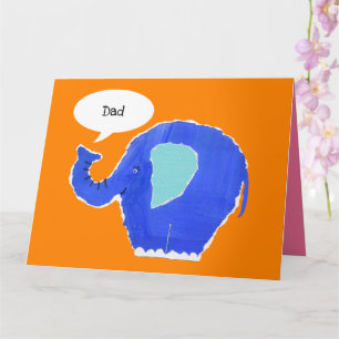Persoonlijke Grappige Olifant Vaderdag Kaart