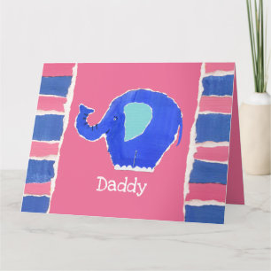 Persoonlijke Grappige Olifant Vaderdagkaart Kaart