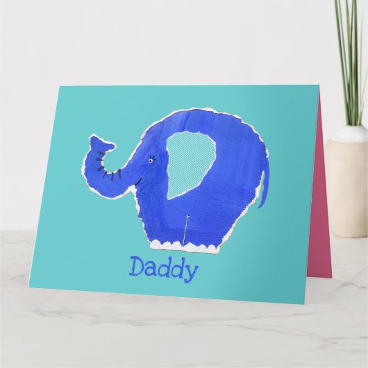 Persoonlijke Grappige Olifant Vaderdagkaart Kaart (Voorkant)