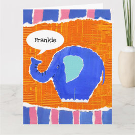 Persoonlijke Grappige Olifant Verjaardags Kaart