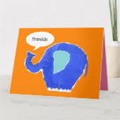 Persoonlijke Grappige Olifant Verjaardagskaart Kaart (Voorkant)