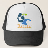 Persoonlijke Grappige Pickleball Speler Trucker Pet (Voorkant)