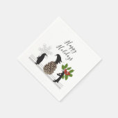 Persoonlijke Grappige Pinguïn Kerst Servet (Hoek)