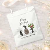 Persoonlijke Grappige Pinguïn Kerstmis Bedankzakje (Geknipt)