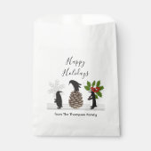 Persoonlijke Grappige Pinguïn Kerstmis Bedankzakje (Voorkant)