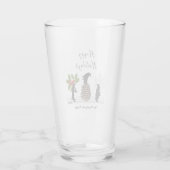 Persoonlijke Grappige Pinguïn Kerstmis Glas (Achterkant)