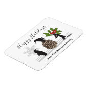 Persoonlijke Grappige Pinguïn Kerstmis Magneet (Linkerzijde)