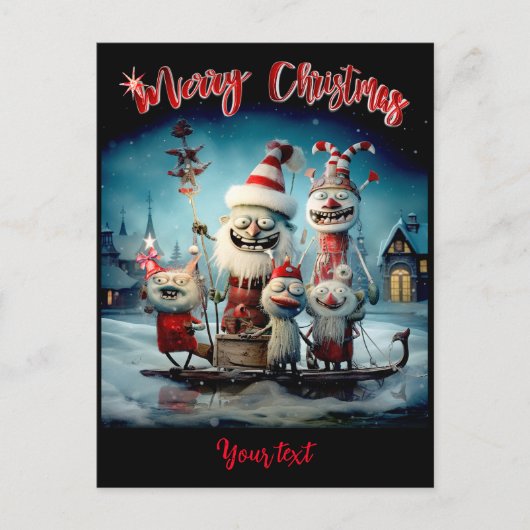 Persoonlijke Grappige Prettig Kerstfeest Feestdagenkaart (Voorkant)