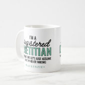 Persoonlijke Grappige RD Diëtist Cadeaus Koffiemok (Voorkant links)