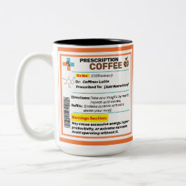 Persoonlijke Grappige Recept Koffiemok  Tweekleurige Koffiemok