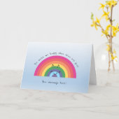 Persoonlijke grappige regenboogkaart kaart (Gele Bloem)