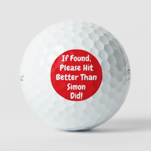 persoonlijke grappige rode golfballen (Voorkant)