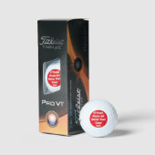 persoonlijke grappige rode golfballen (Verpakking)