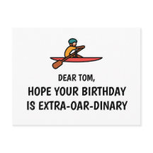 Persoonlijke grappige roeiwiel verjaardagskaart