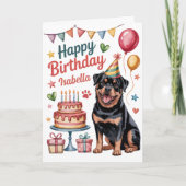 Persoonlijke Grappige Rottweiler Verjaardag Kaart (Voorkant)