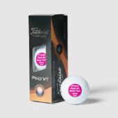persoonlijke grappige roze golfballen (Verpakking)