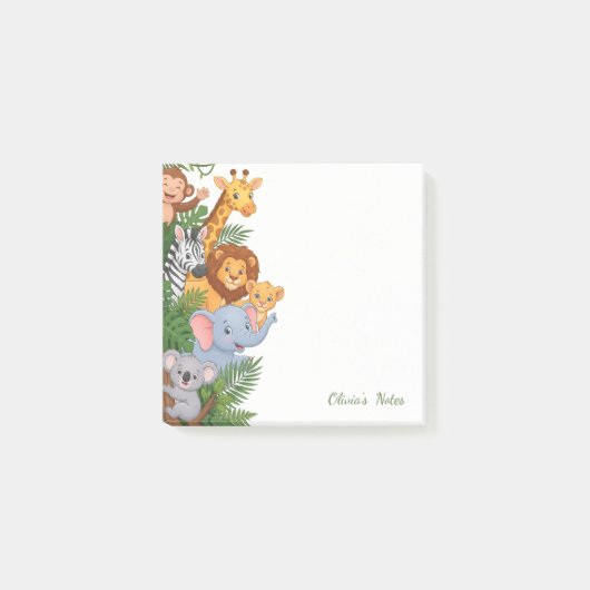 Persoonlijke Grappige Safari Dieren Post-it® Notes (Voorkant)