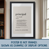 Persoonlijke Grappige Schooldirecteur Definitie Poster