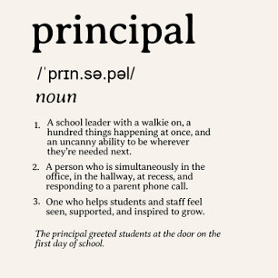 Persoonlijke Grappige Schooldirecteur Definitie Poster
