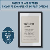 Persoonlijke Grappige Schooldirecteur Definitie Poster