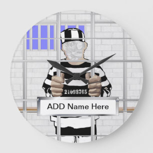 Persoonlijke grappige sjabloon van Convict Grote Klok