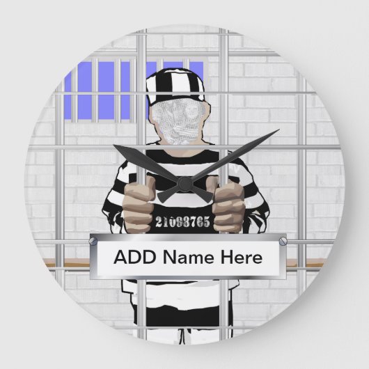 Persoonlijke grappige sjabloon van Convict Grote Klok (Voorkant)