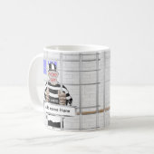 Persoonlijke grappige sjabloon van Convict Koffiemok (Voorkant links)