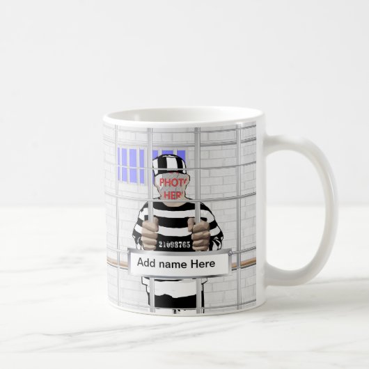 Persoonlijke grappige sjabloon van Convict Koffiemok (Rechts)