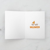 Persoonlijke grappige skelet Halloween-groet Kaart (Binnen)