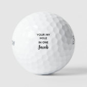 Persoonlijke grappige spreuk vaderdag  golfballen (Voorkant)