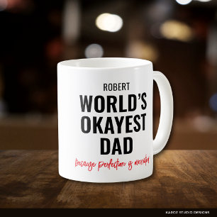 Persoonlijke grappige spreuk voor vader koffiemok