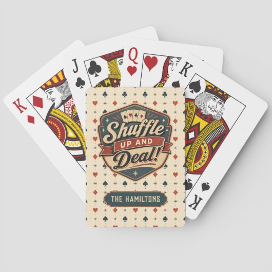 Persoonlijke Grappige Stijlvolle Vintage Pokerkaarten (Achterkant)