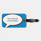 Persoonlijke Grappige Stripboek Blauwe Citaat Bagagelabel