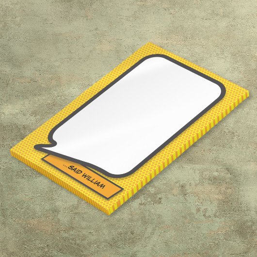 Persoonlijke grappige stripboek spraakballon post-it® notes