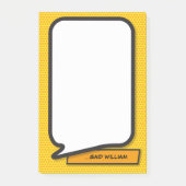 Persoonlijke grappige stripboek spraakballon post-it® notes (Voorkant)